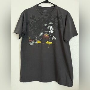 Walt Disney Graffiti Artist Mickey Mouse Size Large Short Sleeve Shirt